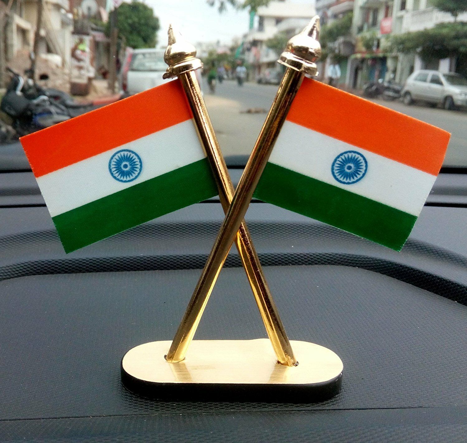 India Flag Double Sided Wind Car Dashboard Flag