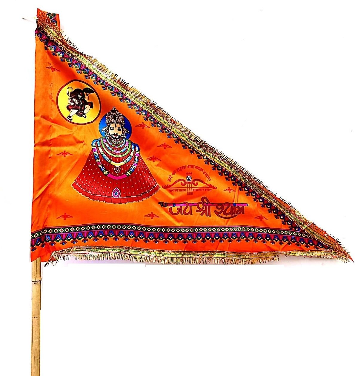 apna kanha Jai Shree Shyam Nisan_Khatu Shyam Ji Triangle Outdoor Flag-picture-11