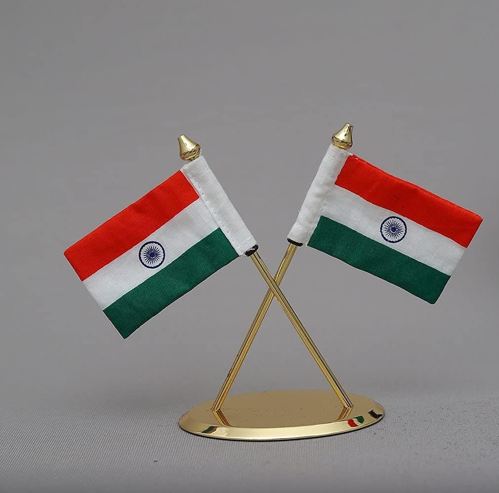 India Flag Double Sided Wind Car Dashboard Flag