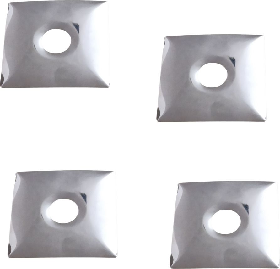 Stainless Steel Square Wall Flange for Taps&Shower-3x3inch,20mm-Chrome 4Pcs Square Flange
