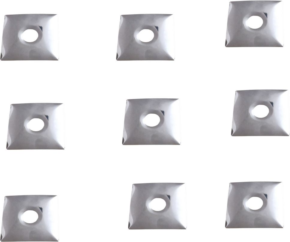 Stainless Steel Square Wall Flange for Taps&Shower-3x3inch-20mm-Chrome-9Pcs Square Flange