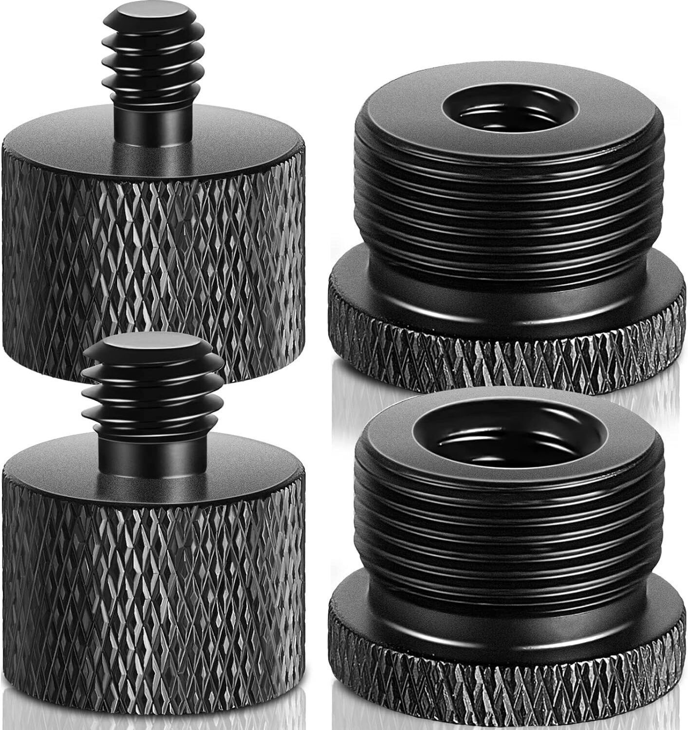 MILLETS 4pcs Mic Stand Adapter 5/8 Female to 3/8 Male and 3/8 Female to 5/8 Male, 5/8 Flash Shoe Adapter-picture-48