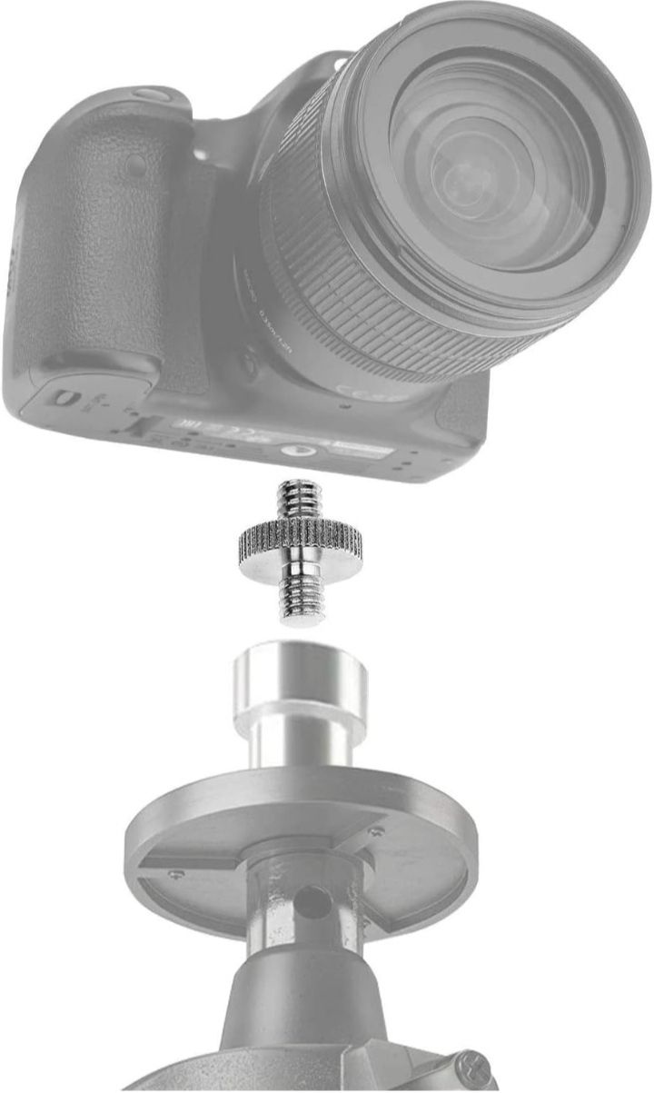 TECHGEAR 1/4"-20 Male to 1/4"-20 Threaded Screw Adapter Tripod Screw Converter Flash Shoe Adapter