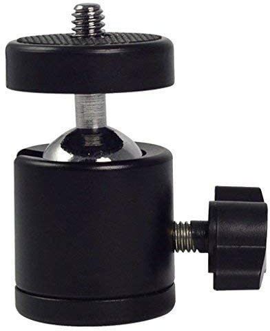 ZuriKrisha Swivel Mini Ball Head 1/4" Screw DSLR Camera Tripod Ball head Stand Support Rotating Flash Bracket-image-1