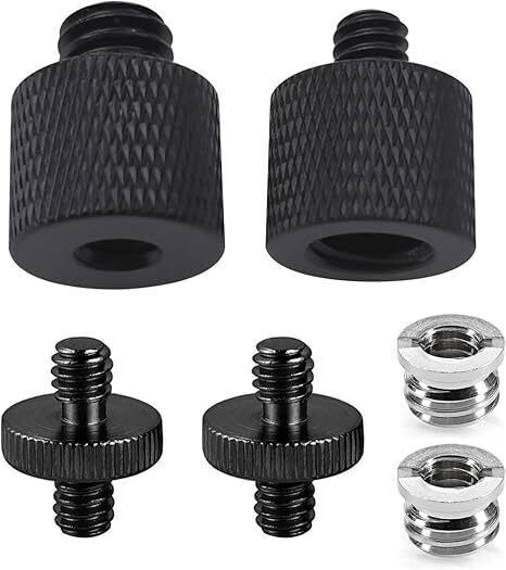 MILLETS 6pcs Thread Converter 1/4" Male to 3/8" Female Adapter Set for Camera Cage Mount Flash Shoe Adapter-image-10