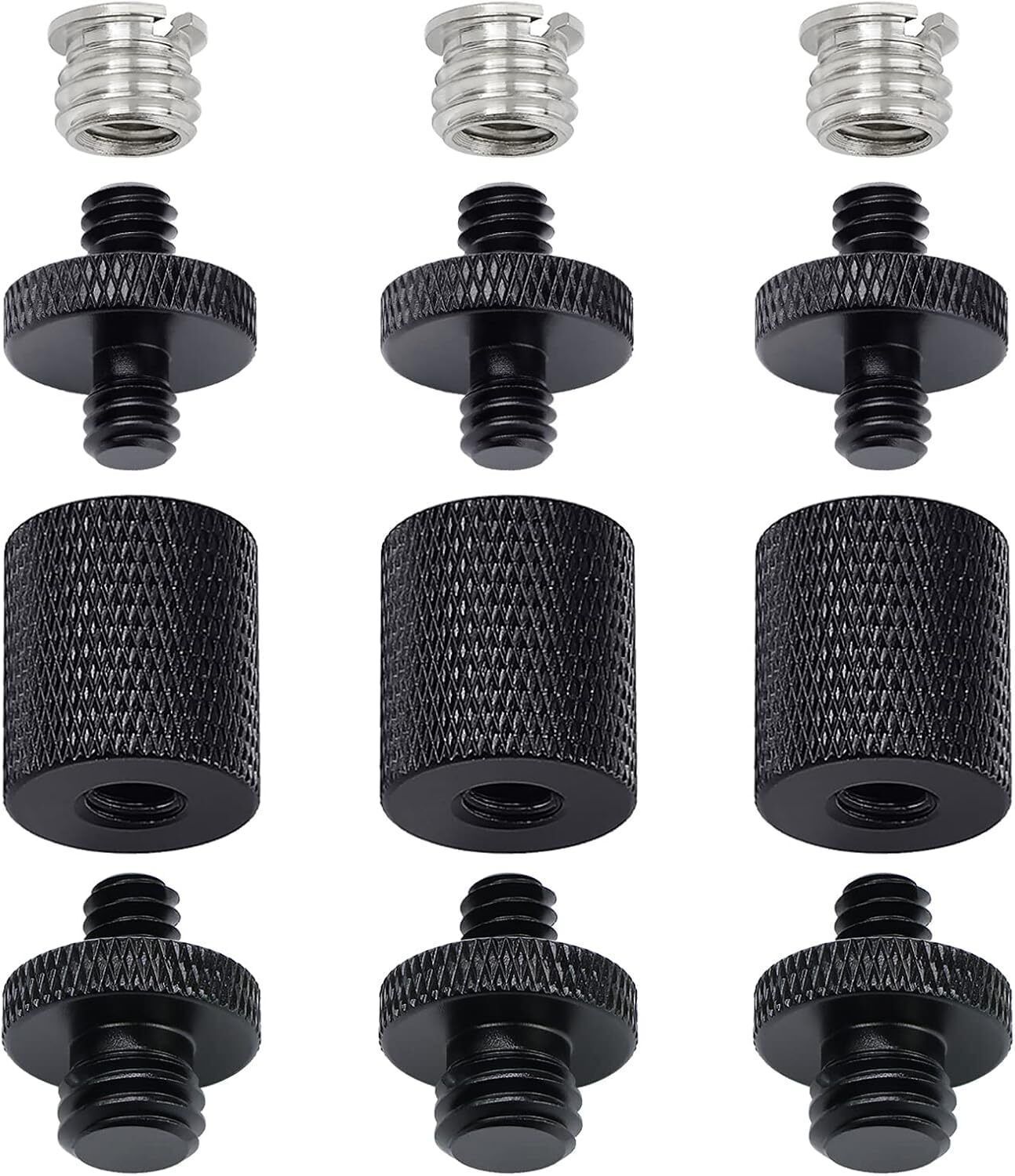MILLETS 12 Pcs 1/4" 3/8" Camera Screws Adapter, Tripod Screw Adapter Converter Flash Shoe Adapter-image-39