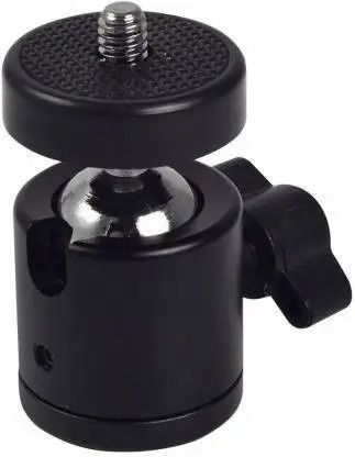 Digiom Mini Ball Head Swivel 1/4" Screw DSLR Camera Tripod Ballhead Stand Support Flash Shoe Adapter