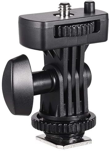 YNJ Adjustable Swivel Hot Shoe Mount with 1/4" Screw for Cameras & Accessories Flash Shoe Adapter-image-23