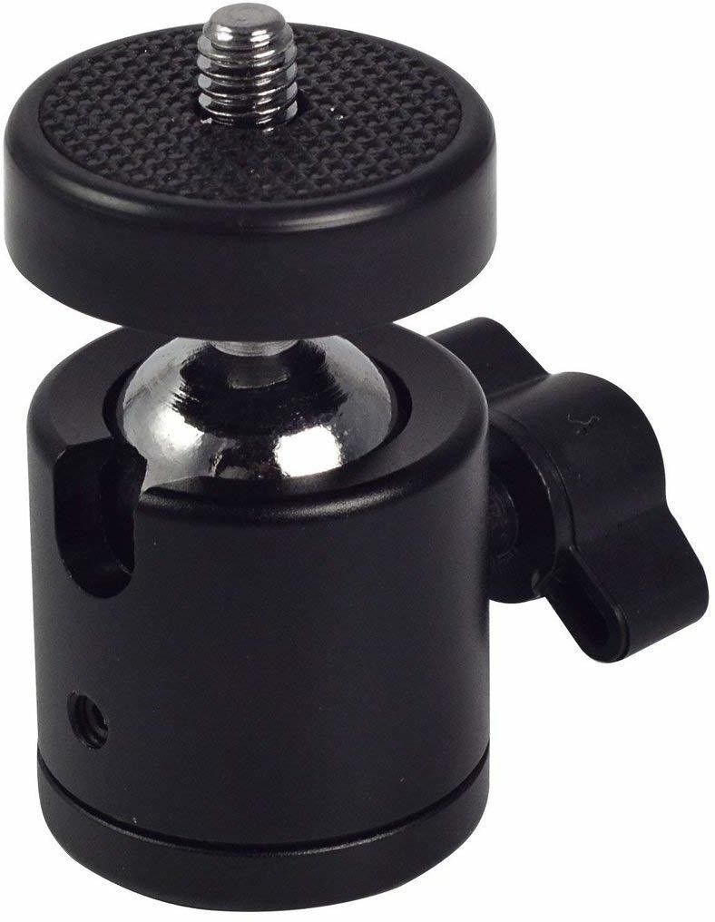 MILLETS Swivel Mini Ball Head 1/4" Screw DSLR Camera Tripod Ballhead Stand Support Flash Shoe Adapter