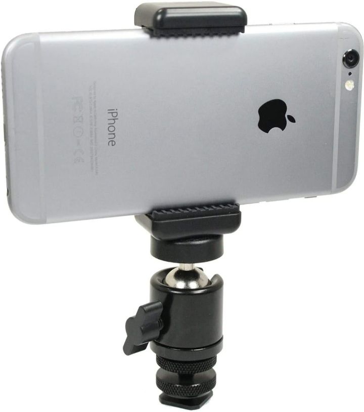 TECHGEAR Hot Shoe Adapter Set for use with DLSR or Tripod. Easily Attach Phone Mount Flash Shoe Adapter-image-31
