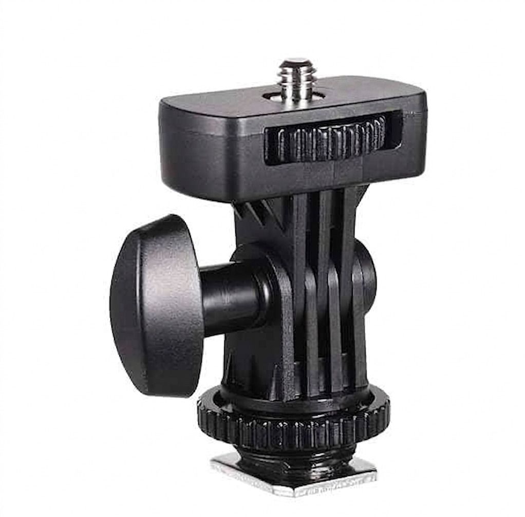 YNJ Adjustable Angle Pole Swivel Hot Shoe Mount with 1/4" Screw Flash Shoe Adapter-picture-10