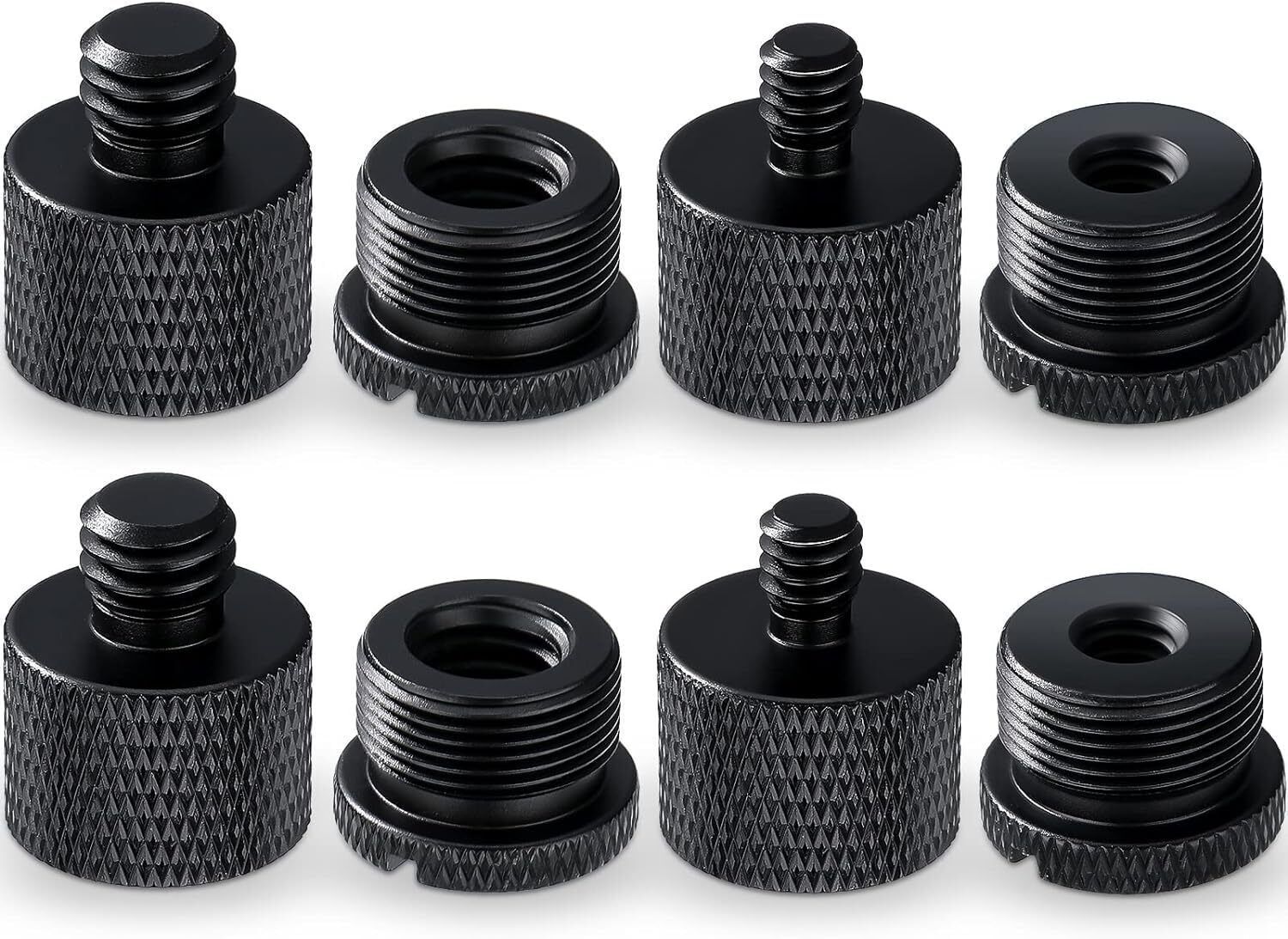 MILLETS 8pcs Mic Stand Adapter 5/8 Female to 3/8 Male and 3/8 Female to 5/8 Flash Shoe Adapter-image-43