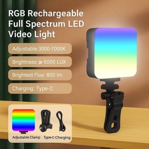 Worricow Buy Latest RGB LED Video Light with inbuild Battery & 7-Level Control,7 Special Flash-image-7