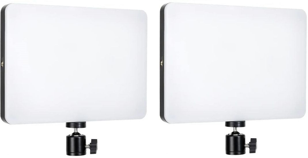 FKU (PACK 2) 11 inch Studio Photography Lights, Camera LED Video Soft Light Panel Flash