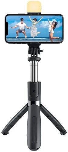 SHAH ENTERPRISES R1S Bluetooth Selfie Stick with Remote and LED Selfie Light Flash