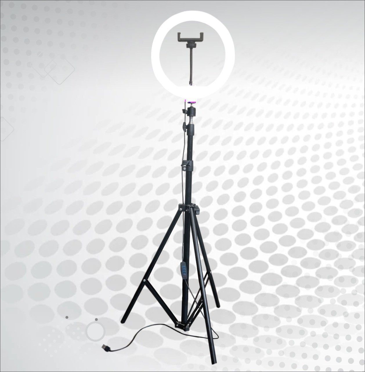 SHINEON 10" Big LED Selfie Light with Tripod Stand 7 Feet with 3 light modes Falsh Ring Flash-image-35