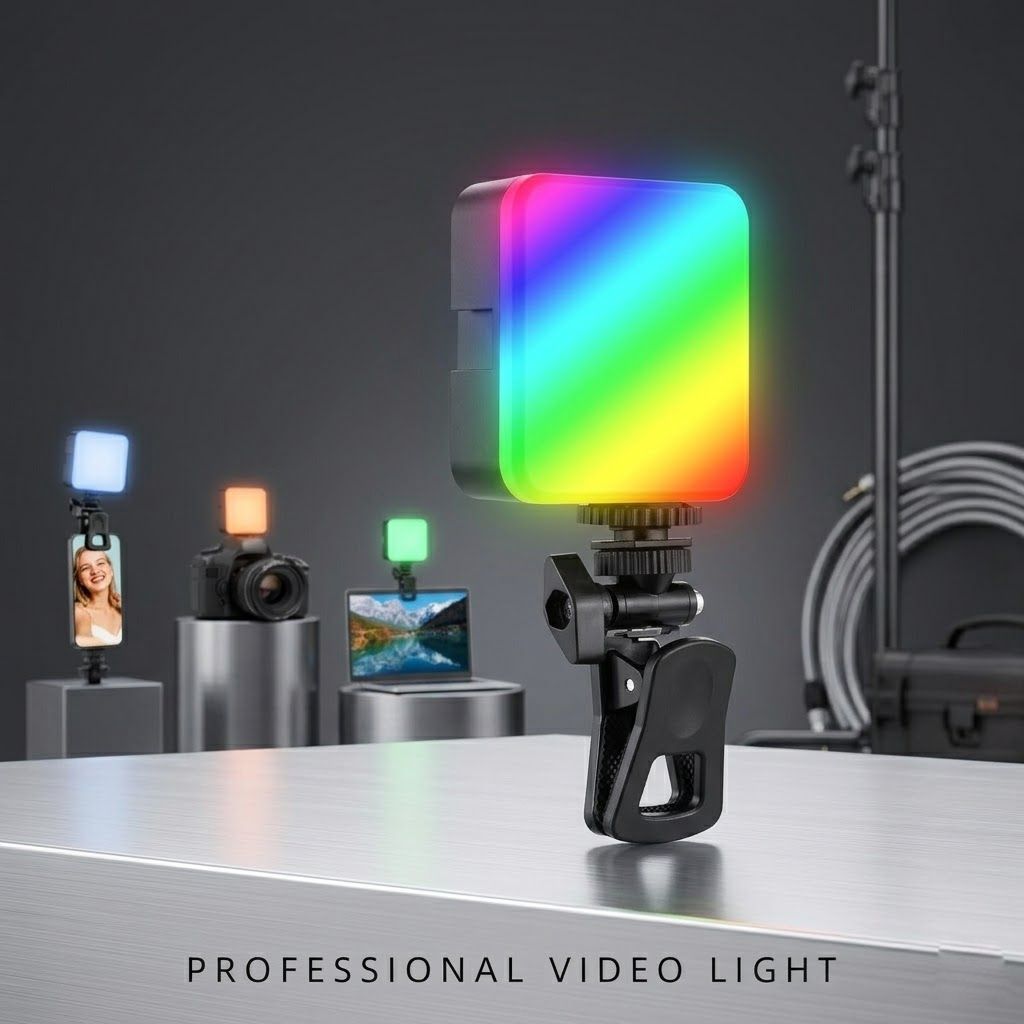 Techobucks Selfie Ring Light with Clip Portable LED Fill Light for Phone,9 Light Modes Flash-picture-25