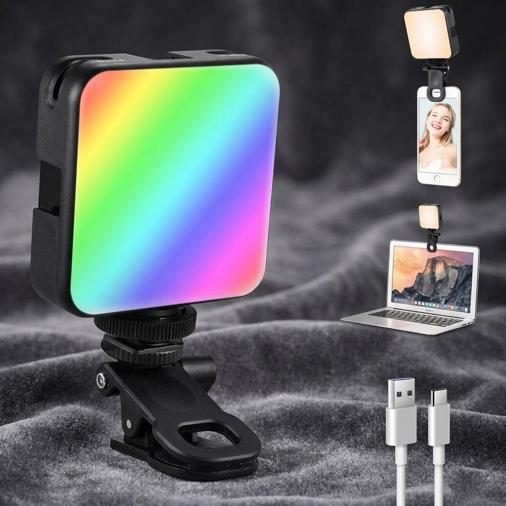 Techobucks Branded RGB Video Light, Pocket LED On-Camera Video Lights, Full Color LED Light Flash-image-47