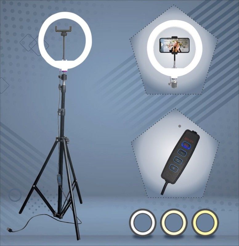 SHINEON 10“ mobile flash light stand 7 ft for making reels, video and photo shoot Flash-picture-17