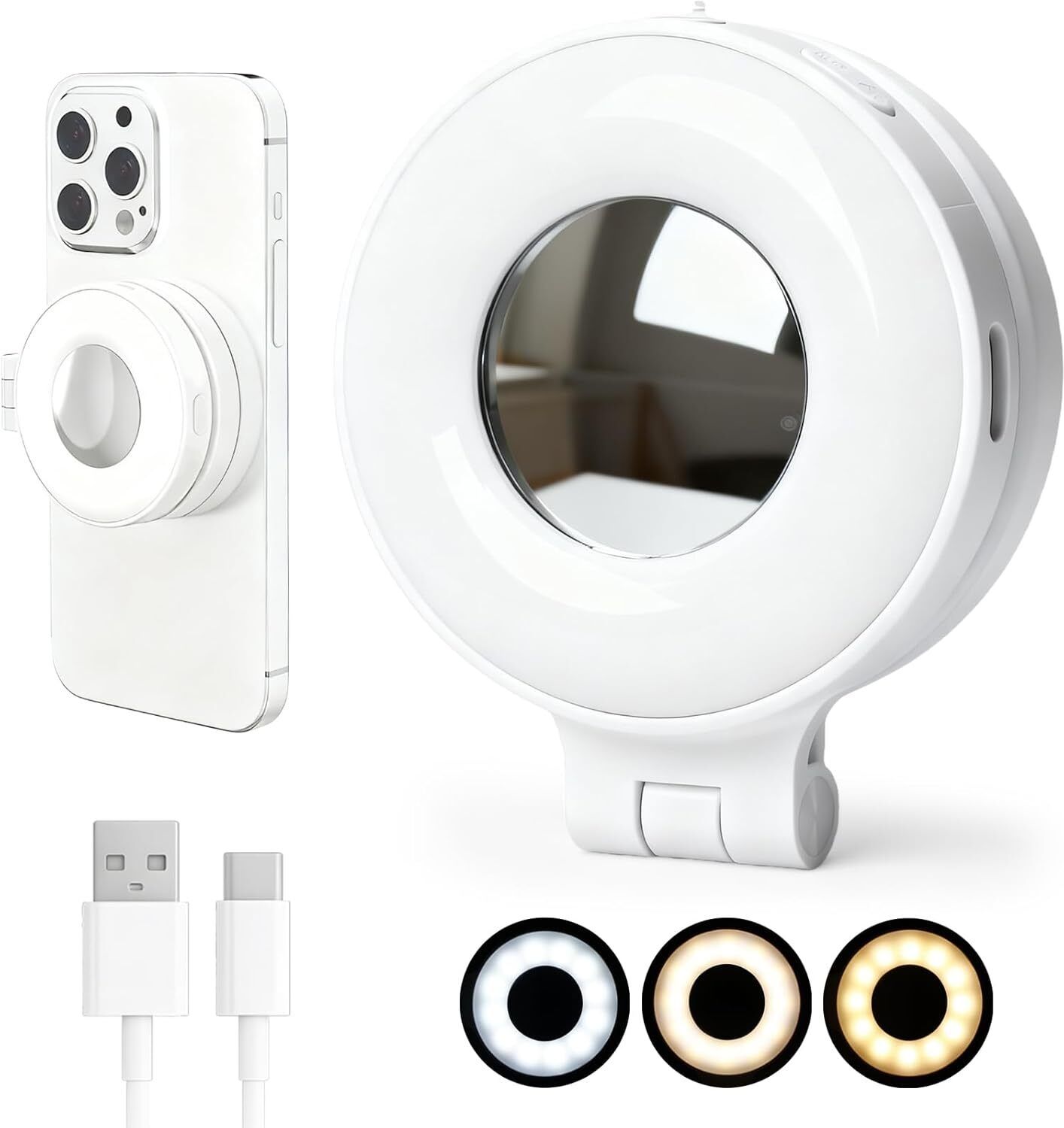 Pamidhar Magnetic Selfie Light, LED Fill Light Compatible with Magsafe Ring Flash-image-1