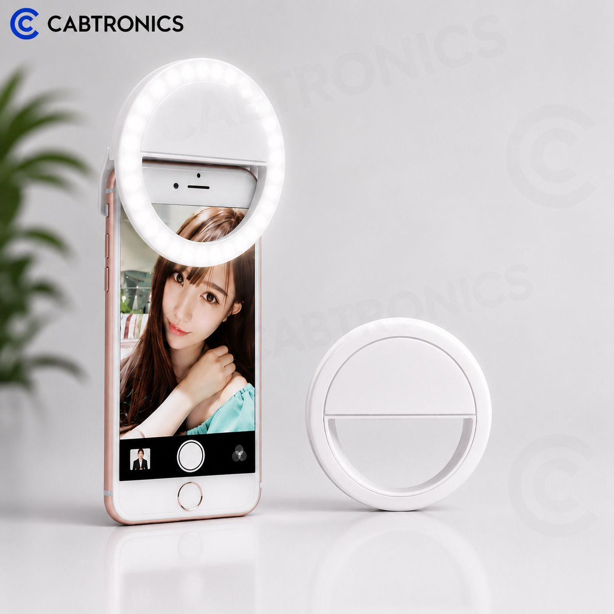 CABTRONICS LED Selfie Ring Light for Phone, Rechargeable Clip Light Ring Flash-picture-11