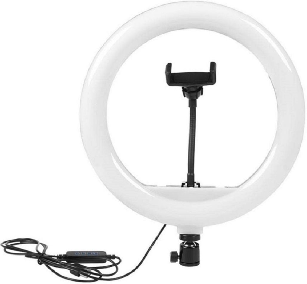 shipsify New 12 Inch Ring Light 3 Lights Modes Camera LED Flash Light with Phone Holder Ring Flash-image-46