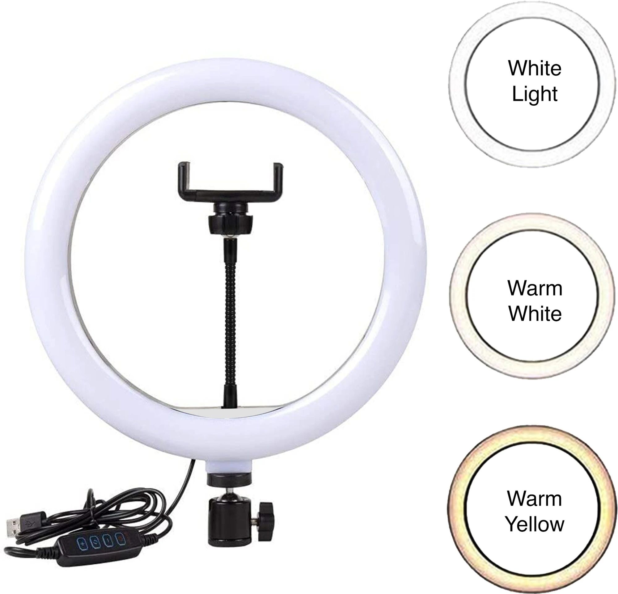 s a enterprise USB Powered LED Ring Light with Three Color Modes, Adjustable Brightness Ring Flash-image-8