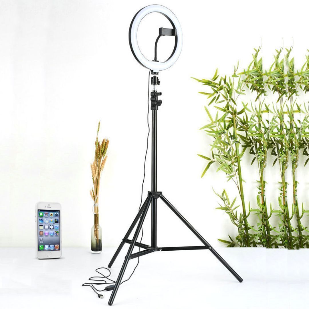 GiftNow 10"Inch Led Ring Light with Tripod Stand for Youtube |Reels| Makeup Videos Ring Flash-image-13