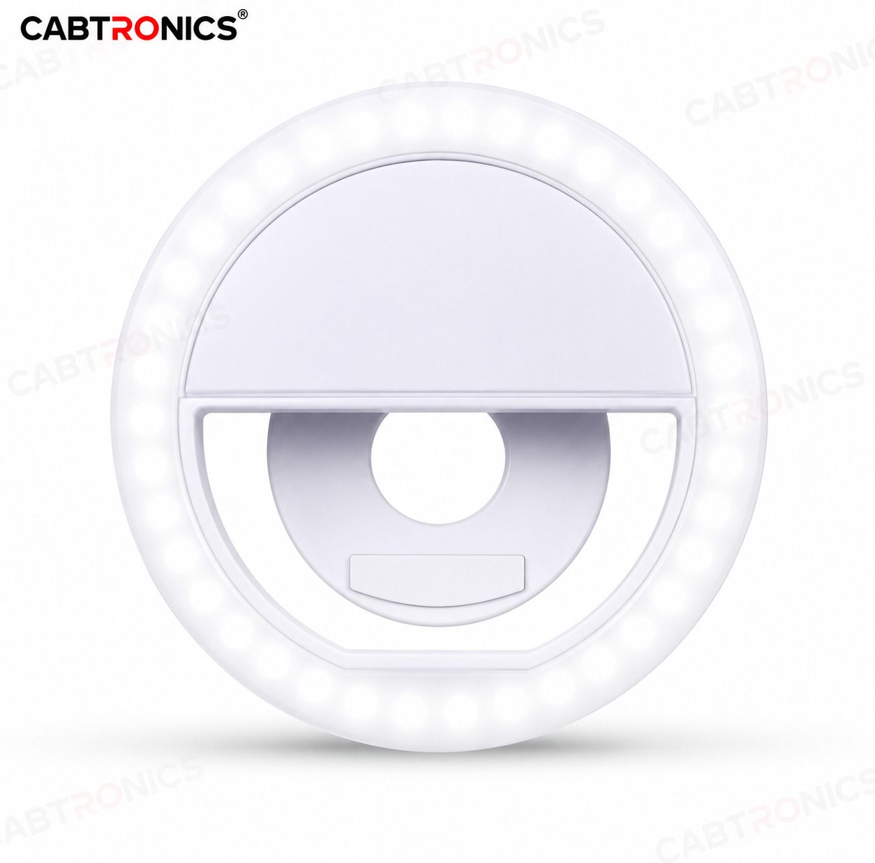 CABTRONICS Mobile Ring Light Clip, USB Rechargeable Selfie LED Light Ring Flash-picture-21
