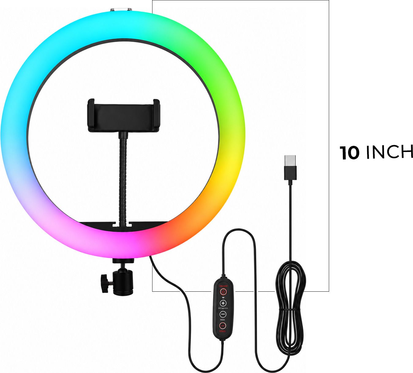 Bestor 10 Inch RGB Ring Light Ring Flash-image-42