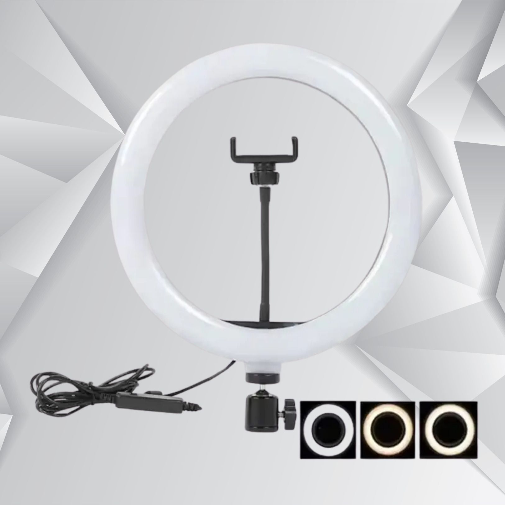 BITWEAVE 10 Inch Ring Light – Compact & 3 Light Intensities Ring Flash-image-34