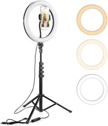 Fabcart 26cm Selfie Light With Cell Phone Holder For Live Stream Circle Lighting Ring Flash-image-15