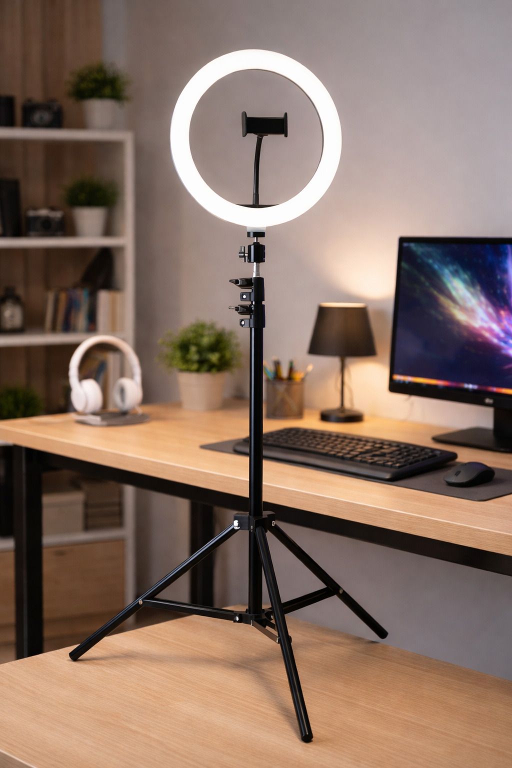 LUMIFAME 10-inch Ring Light with with 7 Feet Long Foldable and Lightweight Tripod Stand Ring Flash-image-40