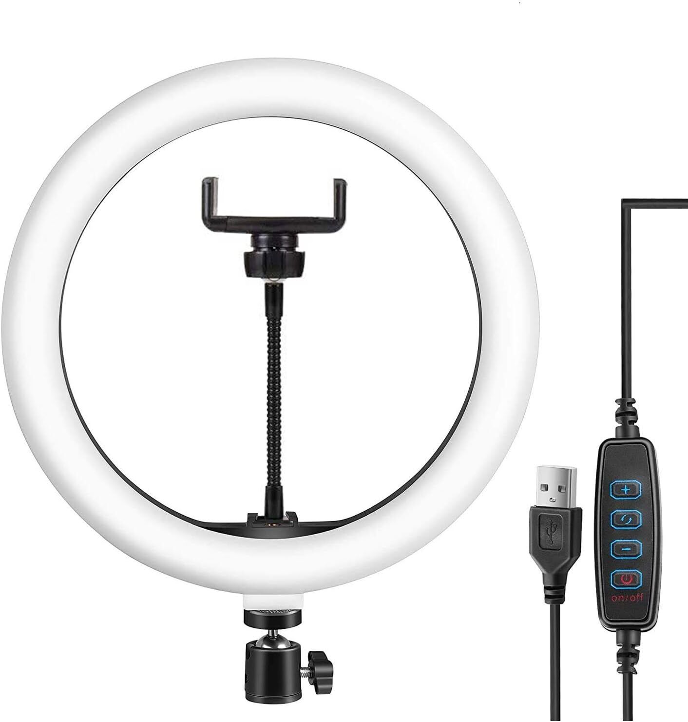 SA Enterprises 10 Inch LED Ring Light with Mobile Holder USB Dimmable 3 Mode Ring Flash-image-29