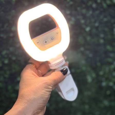 BUFONA 3 Color Temperature Ring Light RGB Video Light with Clip Selfie Light for Phone Ring Flash-image-5
