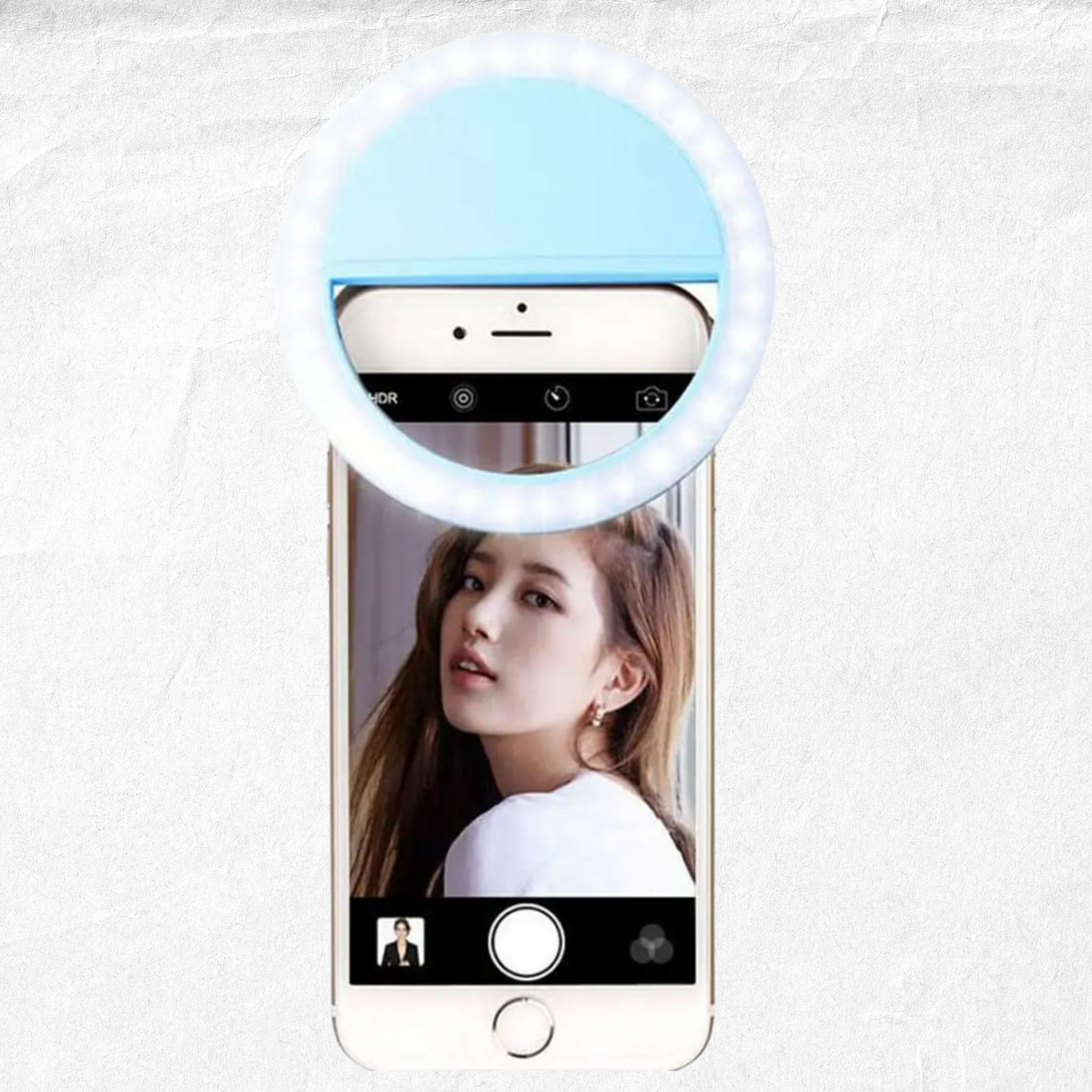 RIOAN Rotatable Clip Selfie Ring Light – 3 Brightness Levels Ring Flash-picture-28