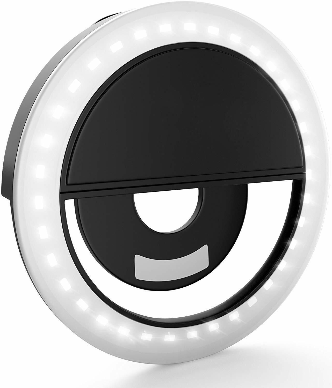 LionBolt Rechargeable Night LED Selfie Double Bright Soft White Color Ring Ring Flash