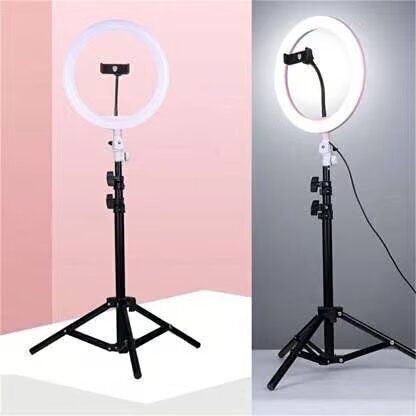 LUMIFAME 10 Inch Ring Light with Tripod Stand & Phone Holder - Dimmable LED Selfie Light Ring Flash-image-38