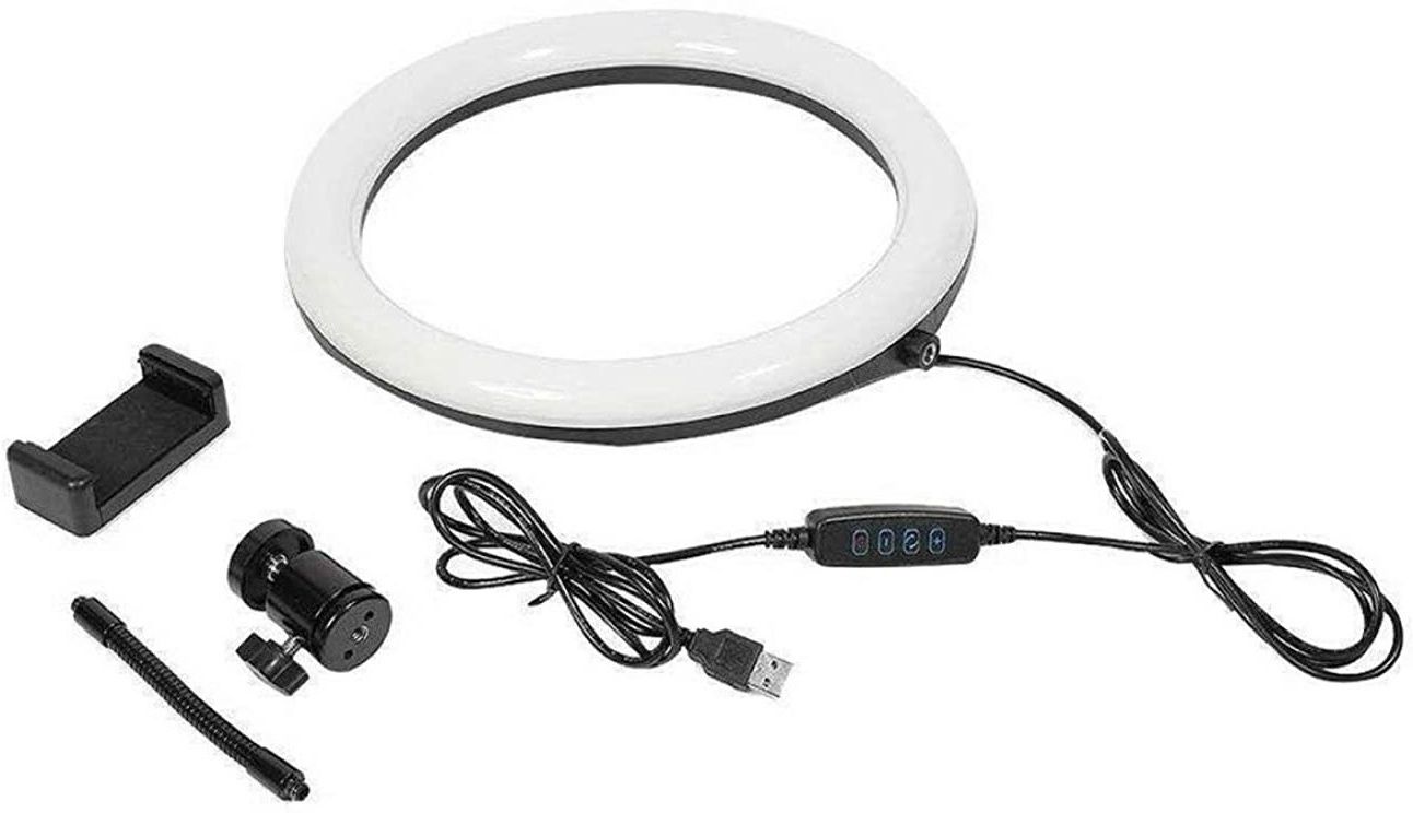 Planetoid LED Ring Light 10 Inch With Cell Phone Holder Without Tripod Stand Flash Ring Flash-image-27
