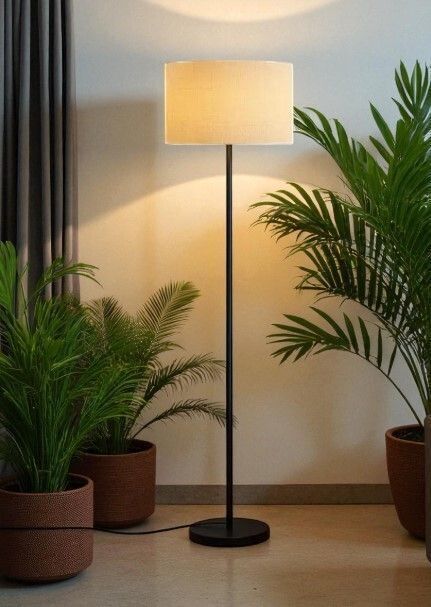 rustic rush Column Floor Lamp-picture-44