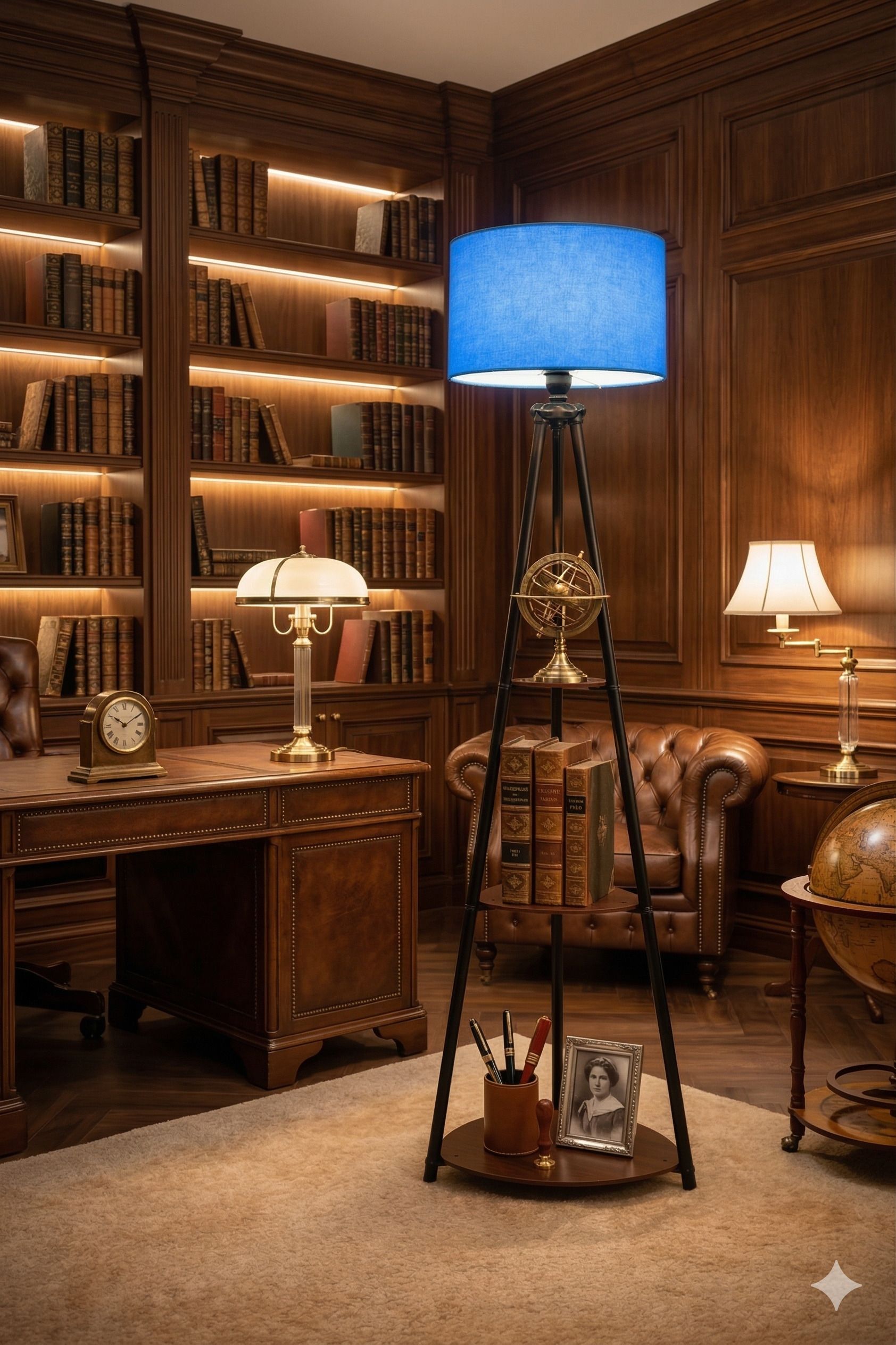 rustic rush Tripod Floor lamp-picture-30