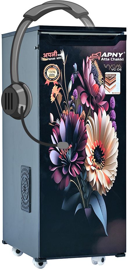 Hindi Tolky 1 HP High Glossy door Fully Auto High Quality atta chakki VYOM VC06 TOLKY Flourmill-image-1