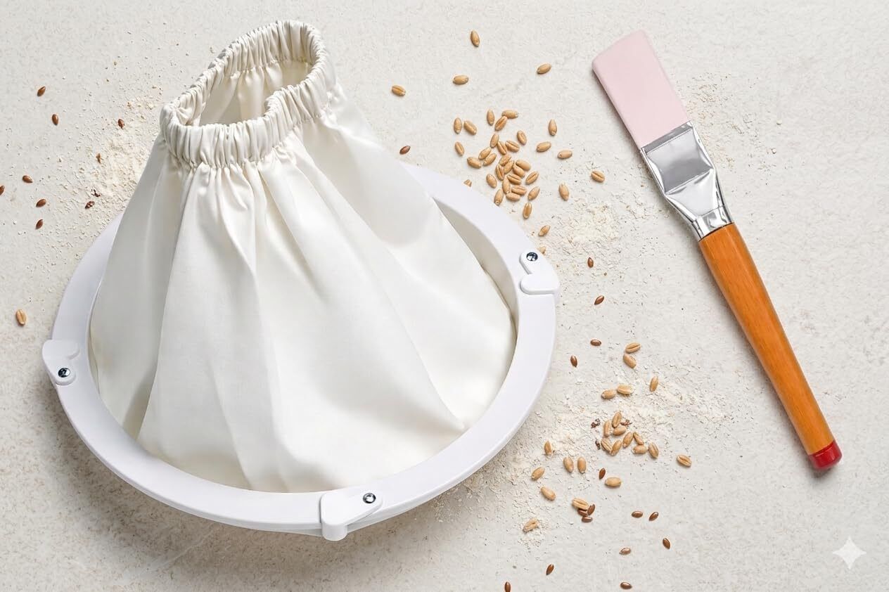 Fc Flour Mill Accessories Kit – Sifter Ring, Cotton Filter Bag & Cleaning Brush 3comb Flourmill-image-42
