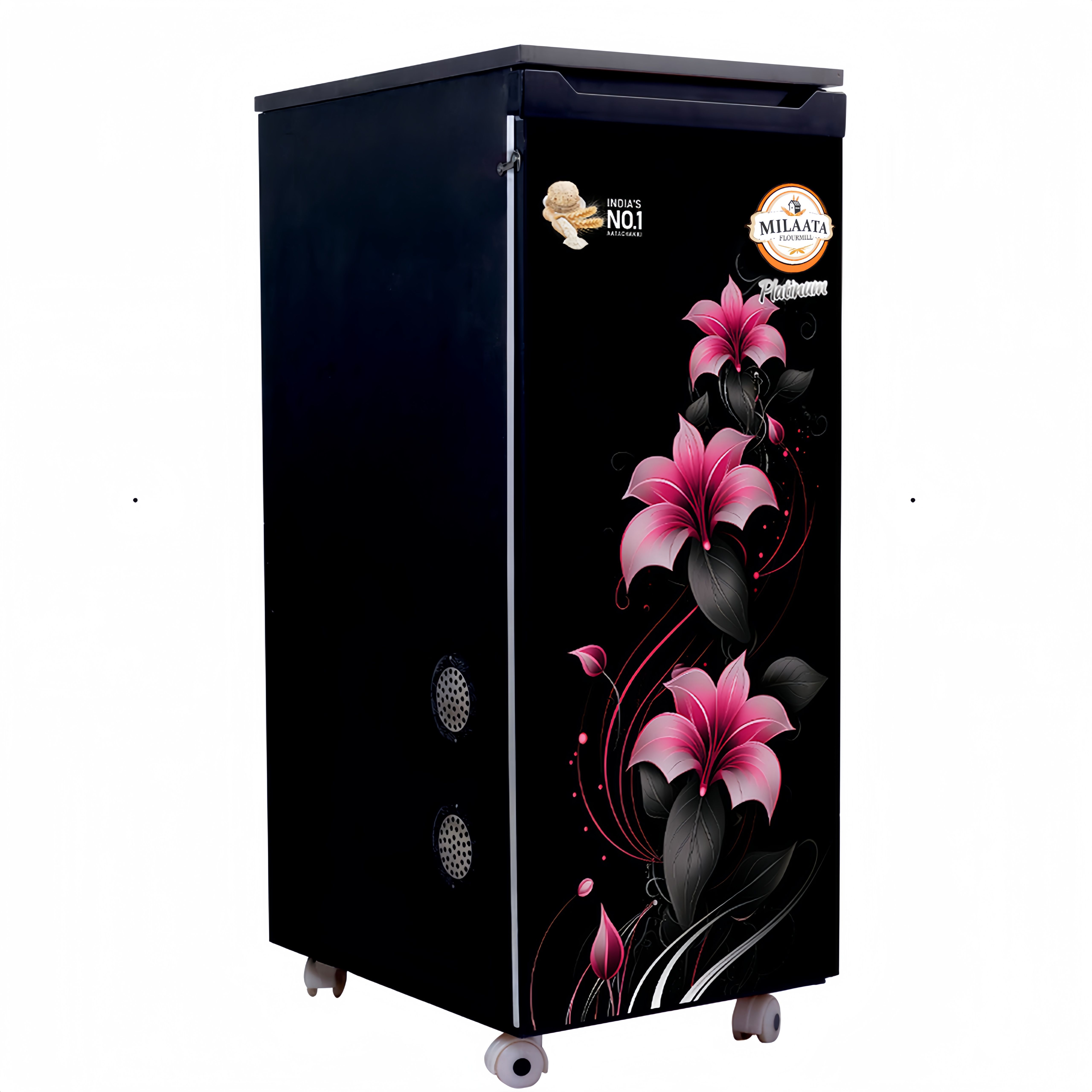 1 HP Fully Automatic Printed High Glossy Flourmill Machine Stylish, Durable RED FLOWER REGULAR Flourmill-image-46