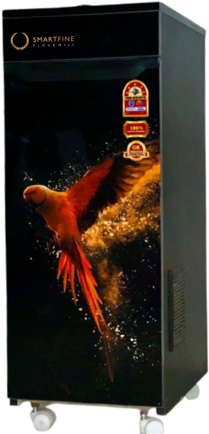 smartfine Domestic Flour Mill / Atta Chakki (Fully Automatic, Wooden Cabinet, Designer Front with Parrot Print) Flourmill-picture-48
