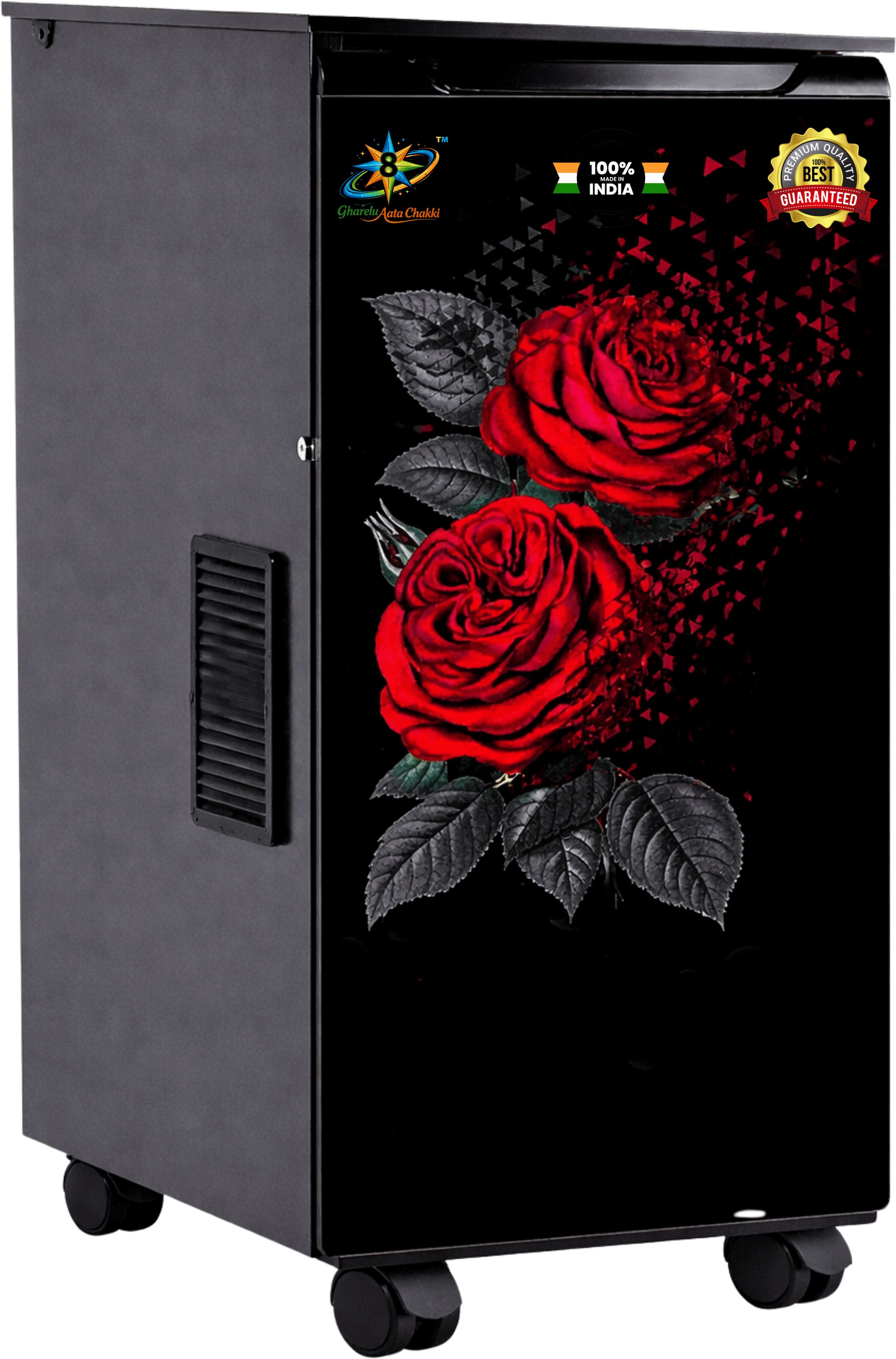 Neon Red Rose Fully Automatic Domestic Ghar Ghanti,Aata Chakki,Aata Flourmill Classic Flower 1 Hp Gharelu Aata Chakki,Ghar Ghanti Flourmill-image-4