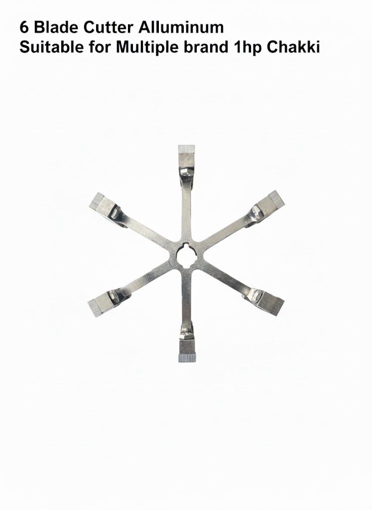 HexaCut 6 blade cutter with MS TEETH AMOGH 6 blade cutter 1hp Atta chakki flourmill gharghanti mill Flourmill-picture-42