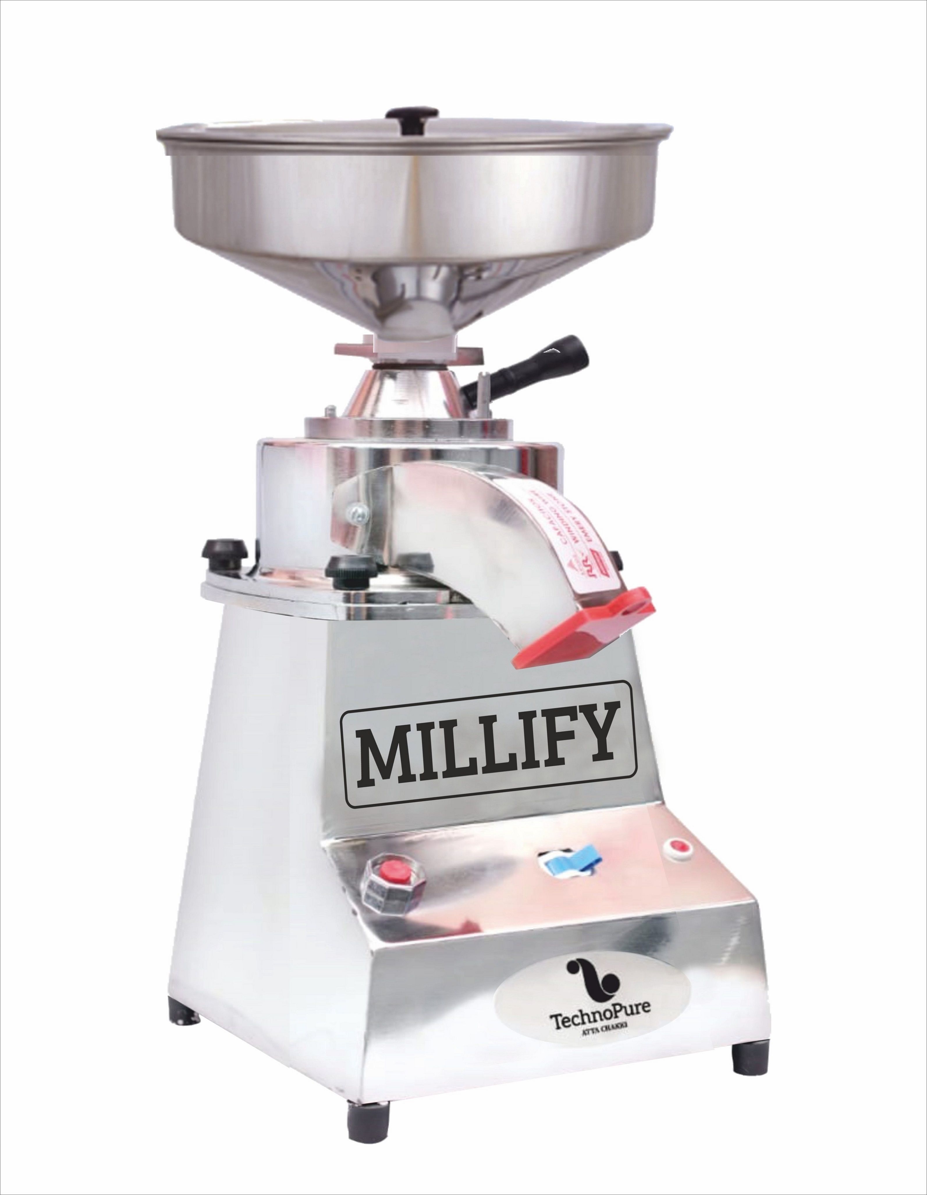 technopure MILLIFY 500W Multi Grain Mill, Domestic Atta Chakki for Home, Heavy Duty Motor Mini Flour mill Gharghanti Stone Based Gharelu Atta Chakki, 5-10 Kg/Hour Flourmill-picture-25