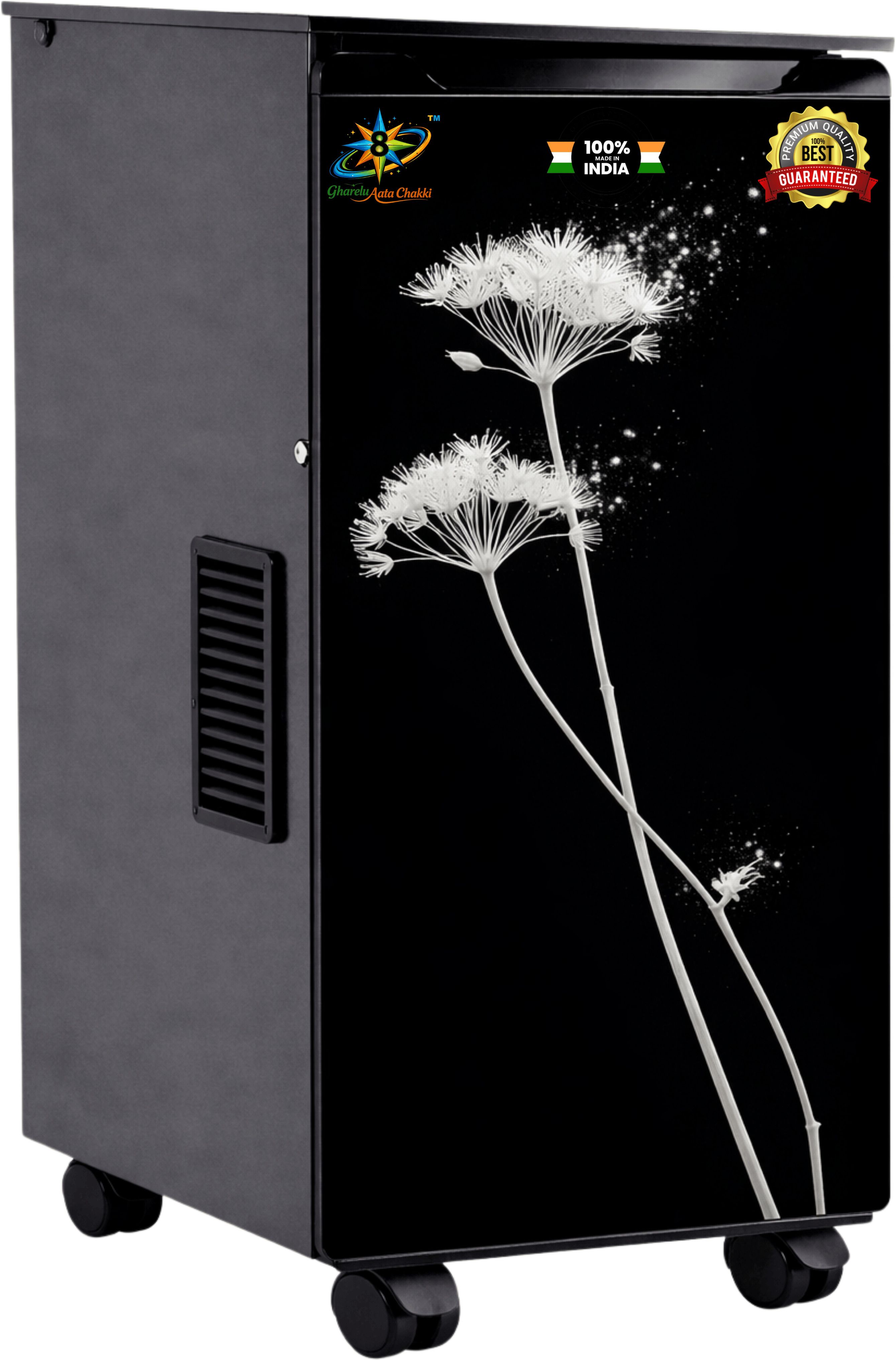 Neon Black Fully Automatic Domestic Ghar Ghanti,Aata Chakki,Aata Maker Flourmill Classic Flower 1 Hp Gharelu Aata Chakki Flourmill-image-29