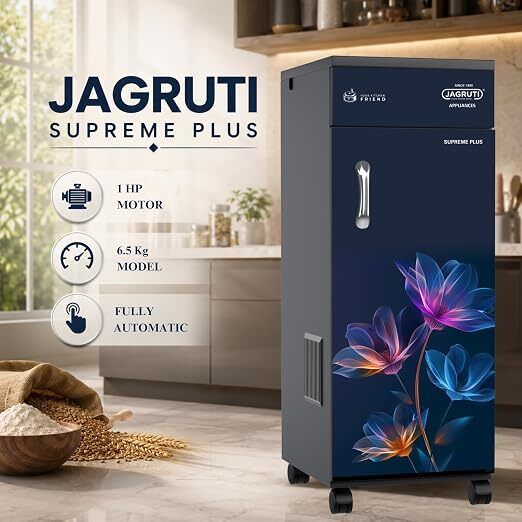 Jagruti Flourmill Supreme Golden Leaf Atta Chakki Machine Blue Flower Flourmill-image-42